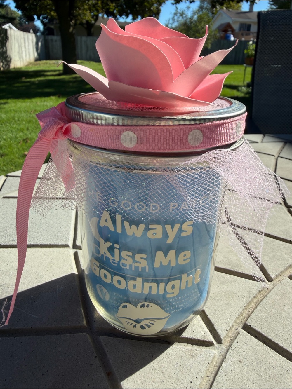 Handmade Makeup Gift Jar + Sterling Silver Hoop Earrings